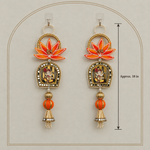 Orange Shubh Labh Ganesha Hanging - detail view