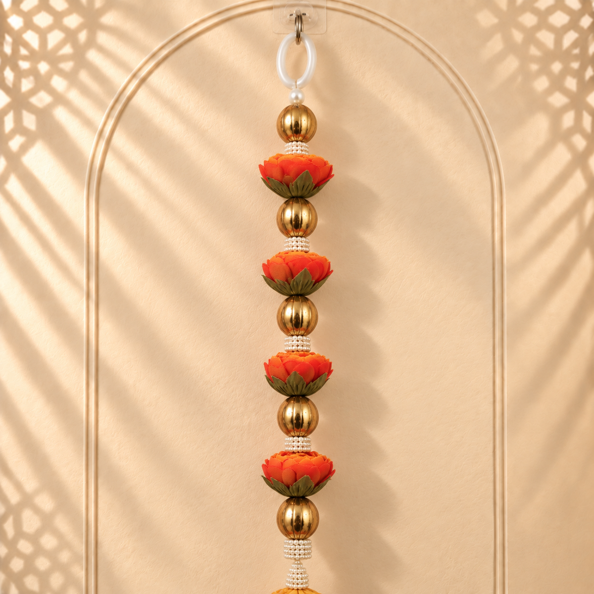 Kesari Floral Pearl Hanging - detail view