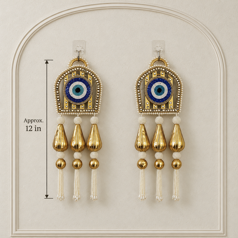 Golden Evil Eye Pearl Hanging