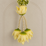 Yellow Lotus Pearl Hanging - detail view