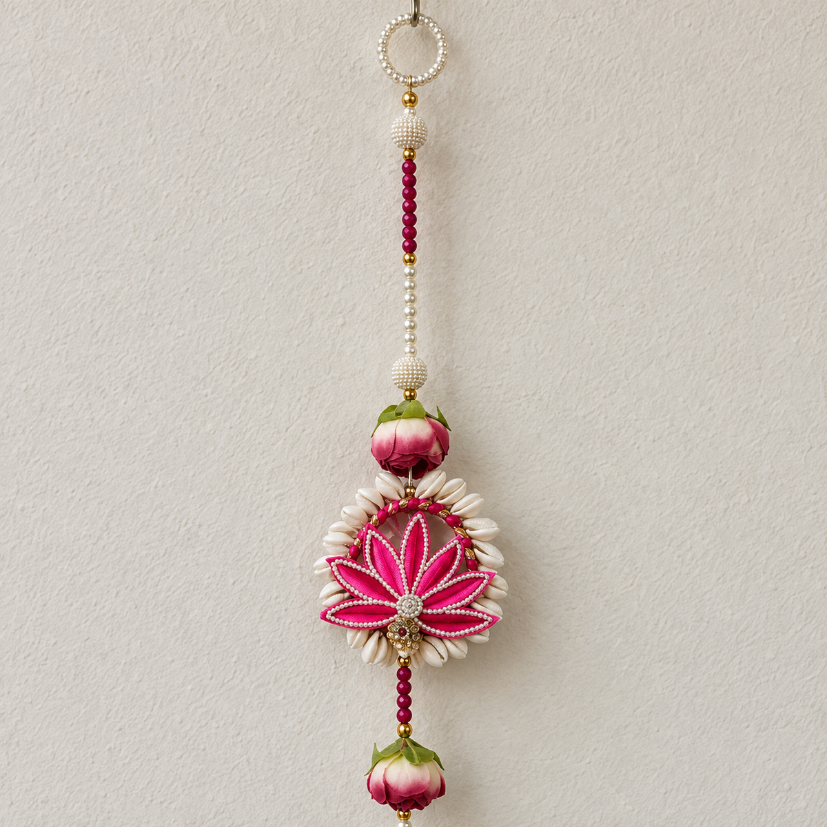 Elephant Lotus Pearl Hanging - detail view