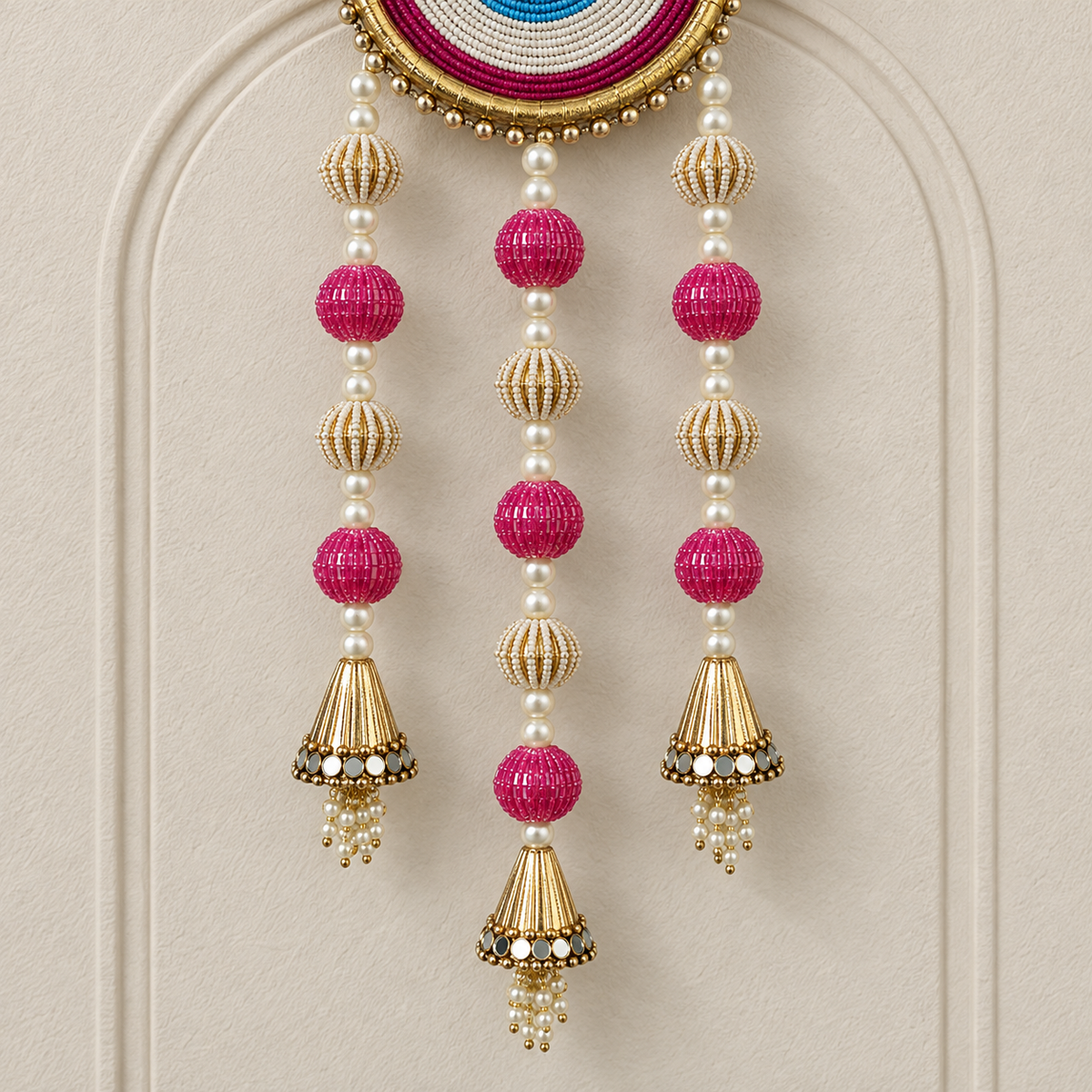 Gulabi Evil Eye Tassel Hanging - detail view