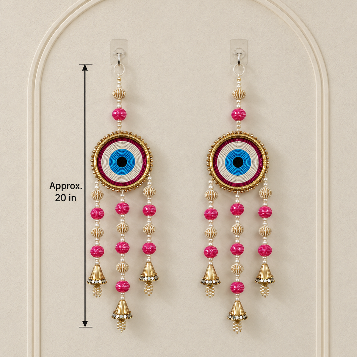Gulabi Evil Eye Tassel Hanging - detail view