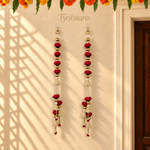 Crimson Floral Pearl Hanging