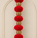 Laal Pom-Pom Bell Hanging - detail view