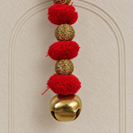 Laal Pom-Pom Bell Hanging - detail view