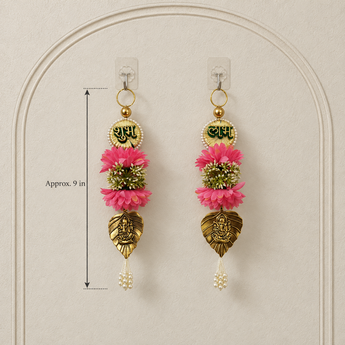 Shubh Labh Ganesha Pearl Hanging - detail view