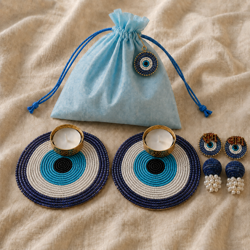 Blue Evil Eye Tealight Gift Hamper