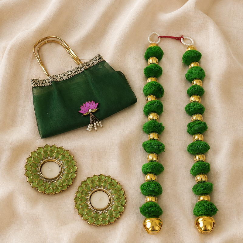 Green Shubh Labh Festive Gift Set
