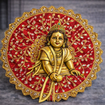 Red Bandhani Gota Patti Laddu Gopal Poshak – Size 0
