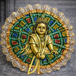 Green Geometric Pearl Laddu Gopal Poshak – Size 0