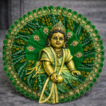 Emerald Green Bandhani Laddu Gopal Poshak – Size 0