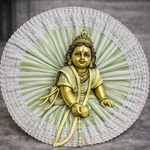 Mint Green White Striped Lace Laddu Gopal Poshak – Size 0