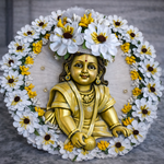 White Daisy Floral Laddu Gopal Poshak – Size 0