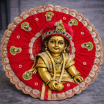 Red Paisley Lace Laddu Gopal Poshak – Size 0