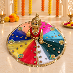 Navrang Patchwork Kundan Laddu Gopal Poshak – Size 6 – Angled View