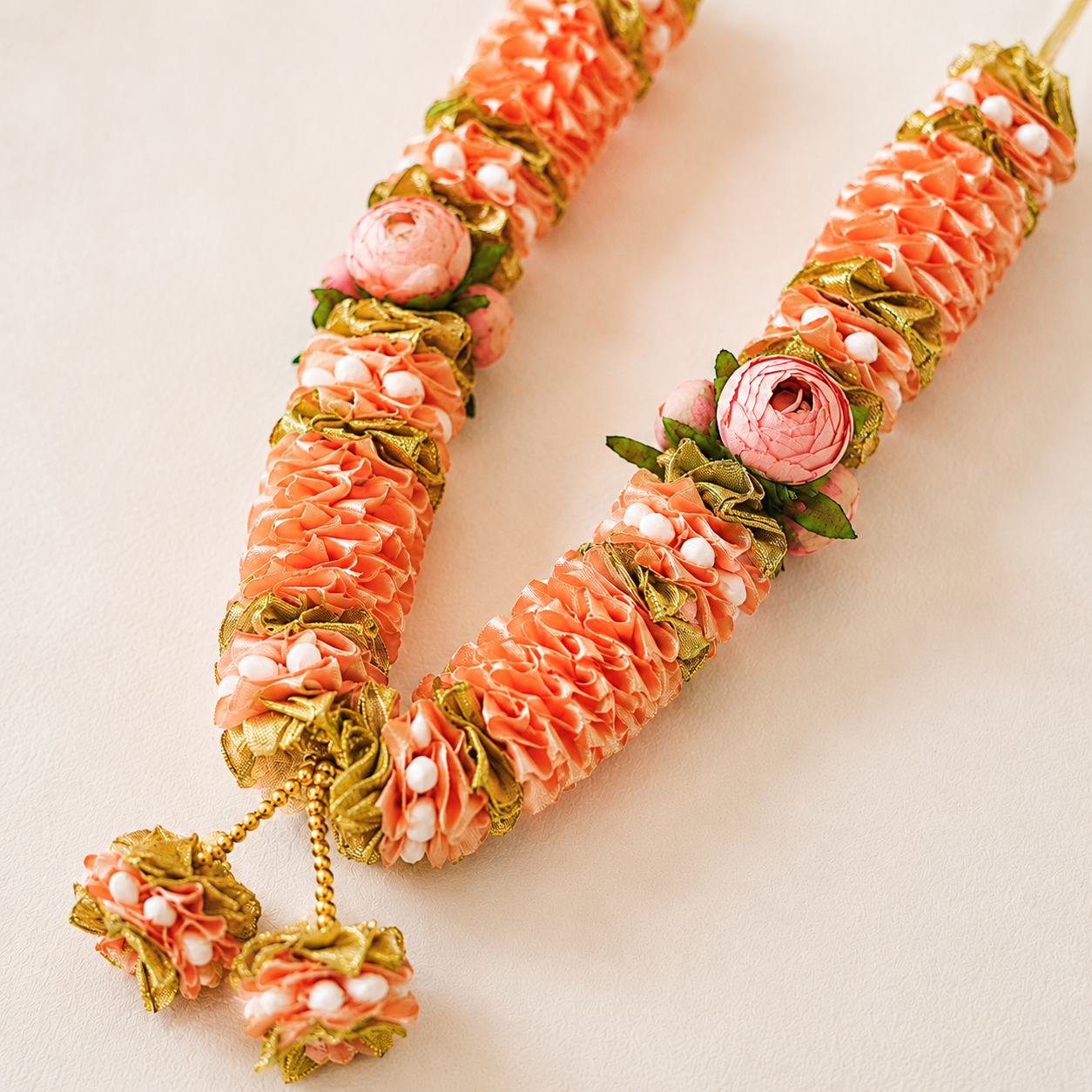 Peach Floral Mala alternate view