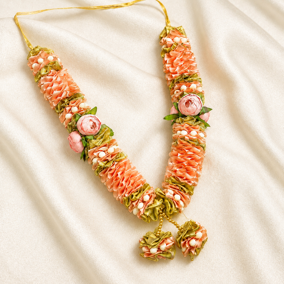 Peach Floral Mala alternate view