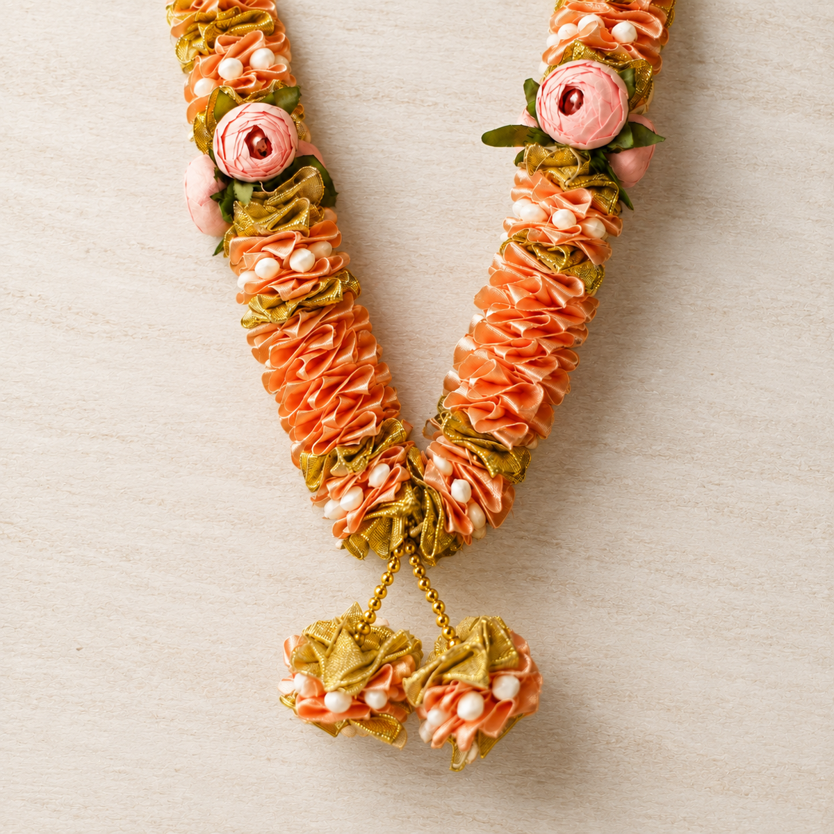 Peach Floral Mala alternate view