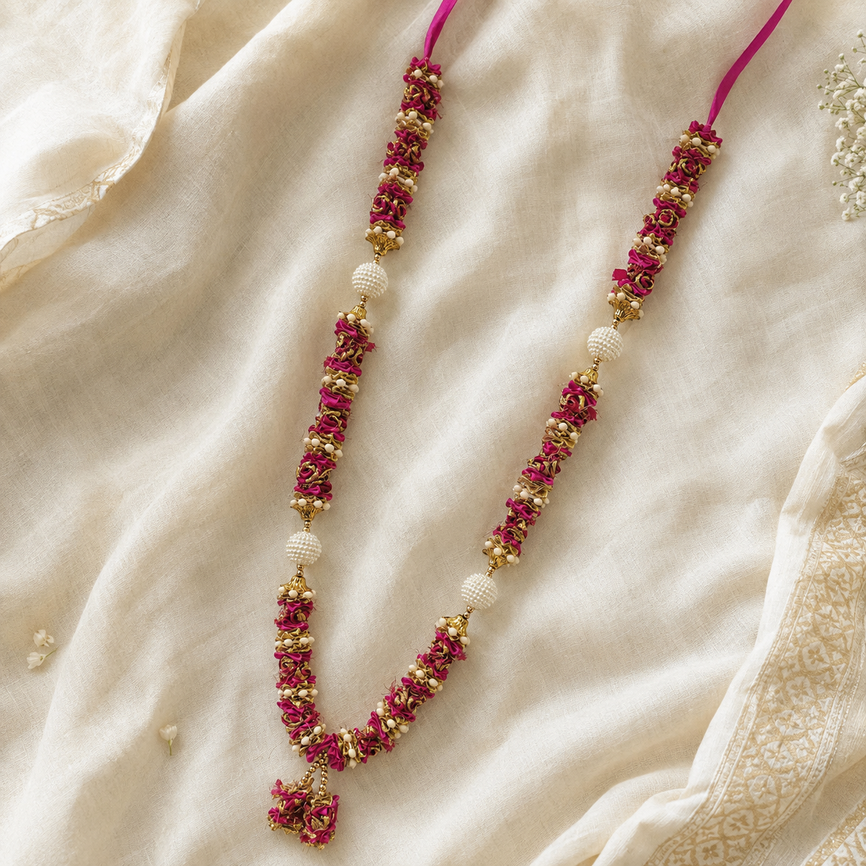 Magenta Bead Mala alternate view