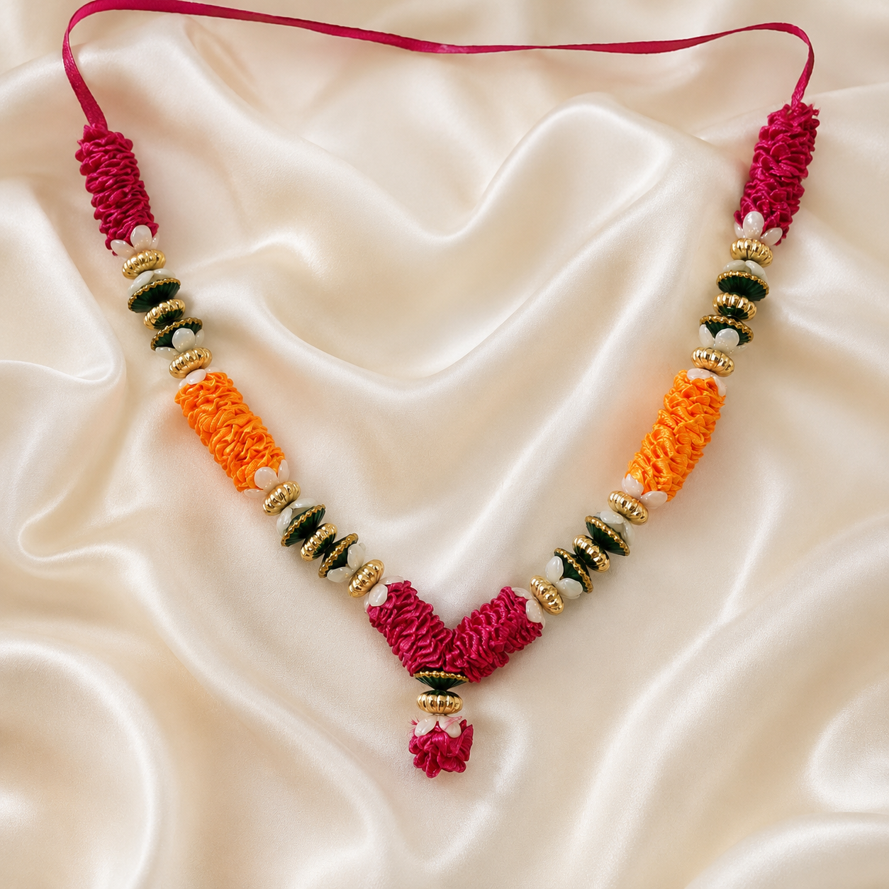 Magenta Orange Mala alternate view