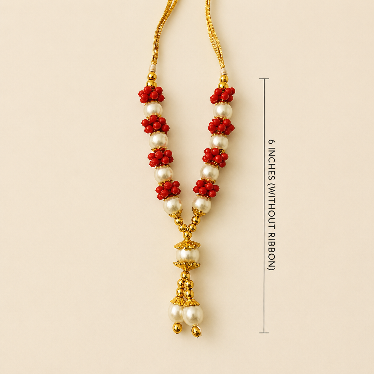 Red Pearl Drop Mala alternate view
