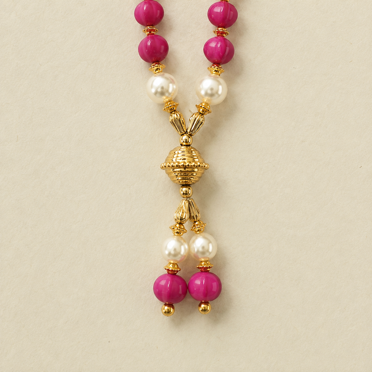 Magenta Pearl Mala