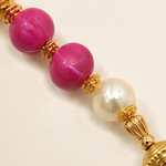 Magenta Pearl Mala alternate view