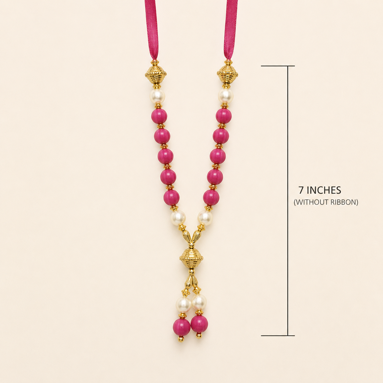 Magenta Pearl Mala alternate view