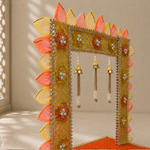 Kesari Floral Mirror-Work Mandir Setup Set – view 3