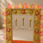 Kesari Floral Mirror-Work Mandir Setup Set – view 6