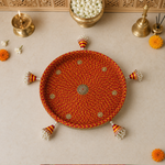 Kesari Gota Tassel Pooja Thali – view 2