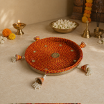 Kesari Gota Tassel Pooja Thali – view 3