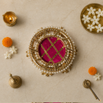 Rani Pink Pearl Nest Mini Offering Thali – view 4