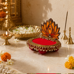 Kamala Lotus Singhasan Pooja Thali – view 1