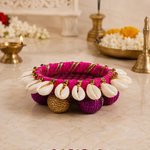 Rani Pink Cowrie Shell Mini Pooja Thali – view 2