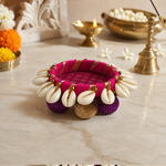 Rani Pink Cowrie Shell Mini Pooja Thali – view 3
