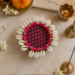 Rani Pink Cowrie Shell Mini Pooja Thali – view 5