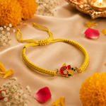 Yellow Thread Ganesha Motif Rakhi for Brother - image 4