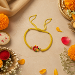 Yellow Thread Ganesha Motif Rakhi for Brother - image 5