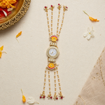 Royal Ivory Dial Kundan Watch Rakhi full view