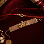 Teardrop kundan Rakhi and bracelet set for brother - view 5