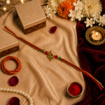 Red Beaded Antique Ganesh Rakhi for Brother - image 3