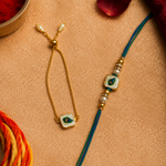 Evil Eye Rakhi & Adjustable Bracelet Set for Brother - image 1