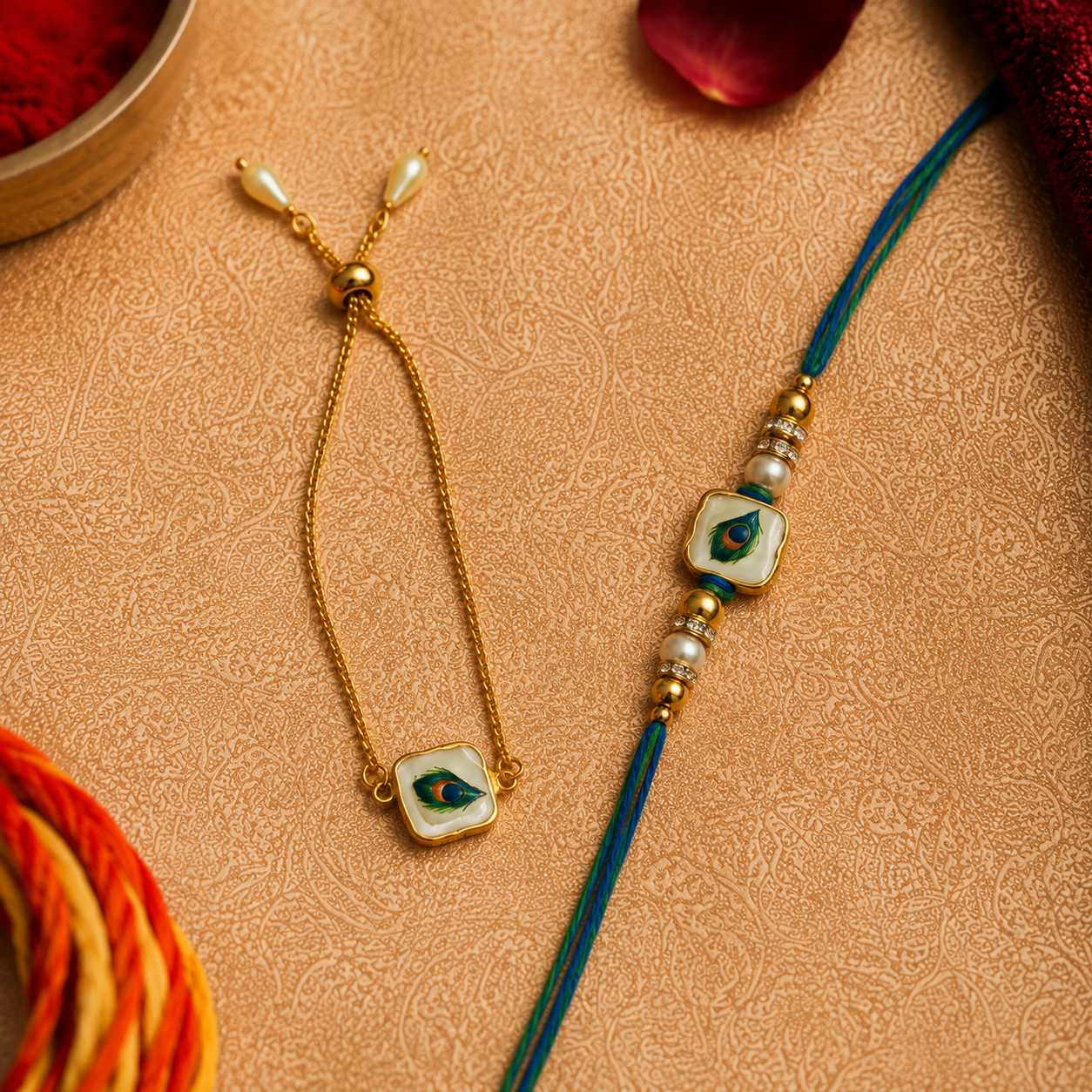 Evil Eye Rakhi & Adjustable Bracelet Set for Brother - image 1