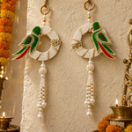 Parrot pearl Shubh Labh door hanging – view 4