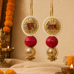Ruby gold pearl Shubh Labh latkan – view 4