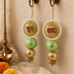 Green gold pearl Shubh Labh latkan – view 2