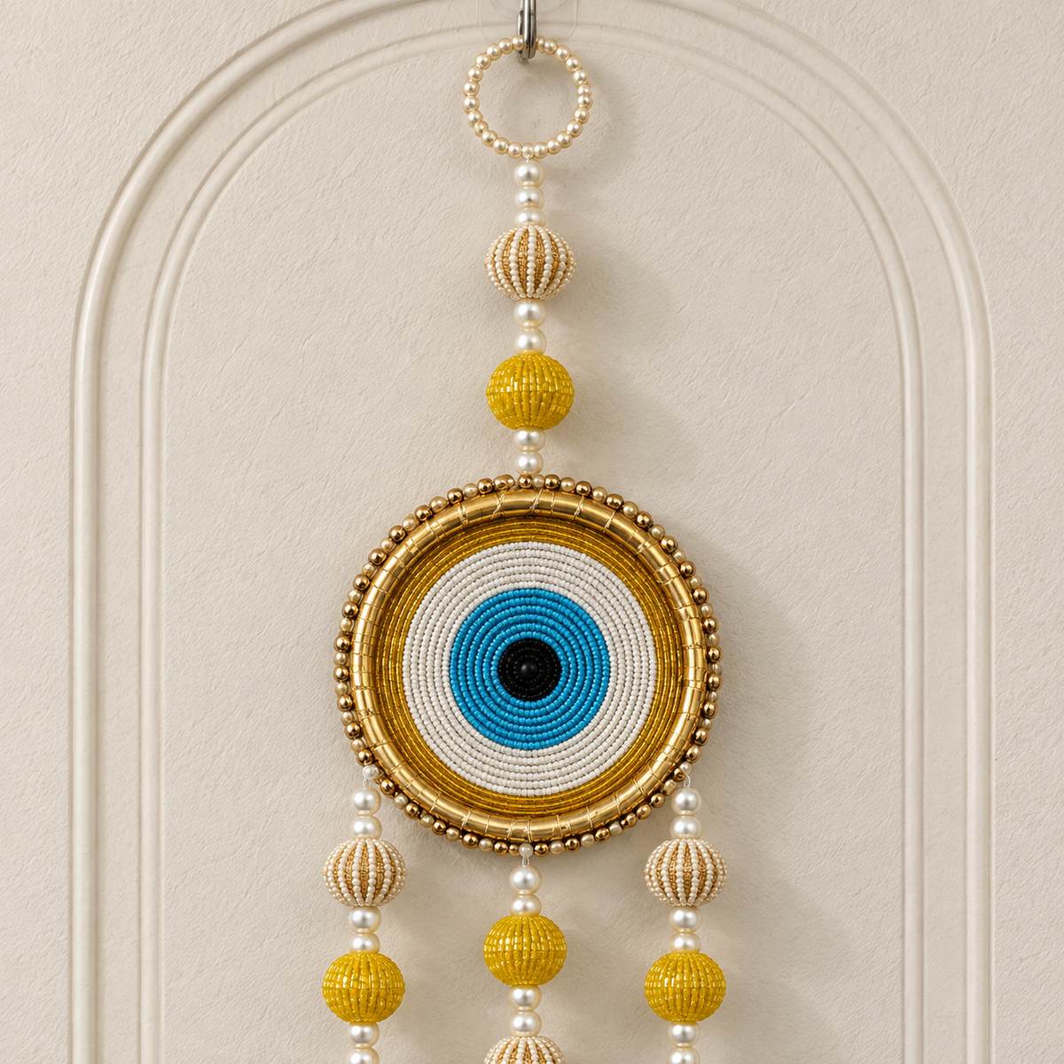 Peeli Evil Eye Tassel Hanging - detail view