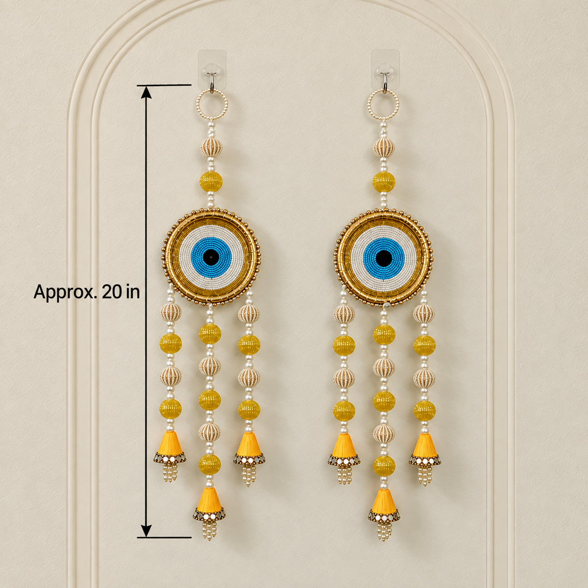 Peeli Evil Eye Tassel Hanging - detail view